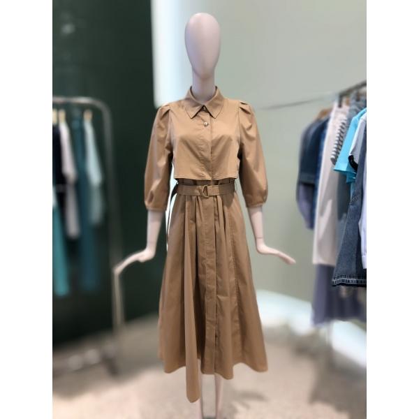 デュエル ケープ風 パフスリーブ ロング ワンピース L243PSE008