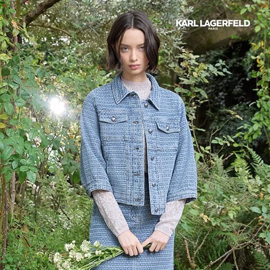 カールラガーフェルド カール ラガーフェルド De Nimes ジャカード ニット ジャケット