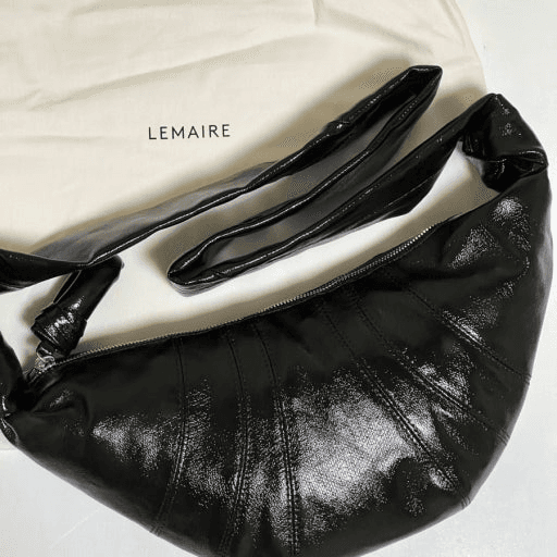 [国内配送] Lemaire クロワッサン バムバッグ クロスボディバッグ スモール ミディアム ブラック ダークチョコレート