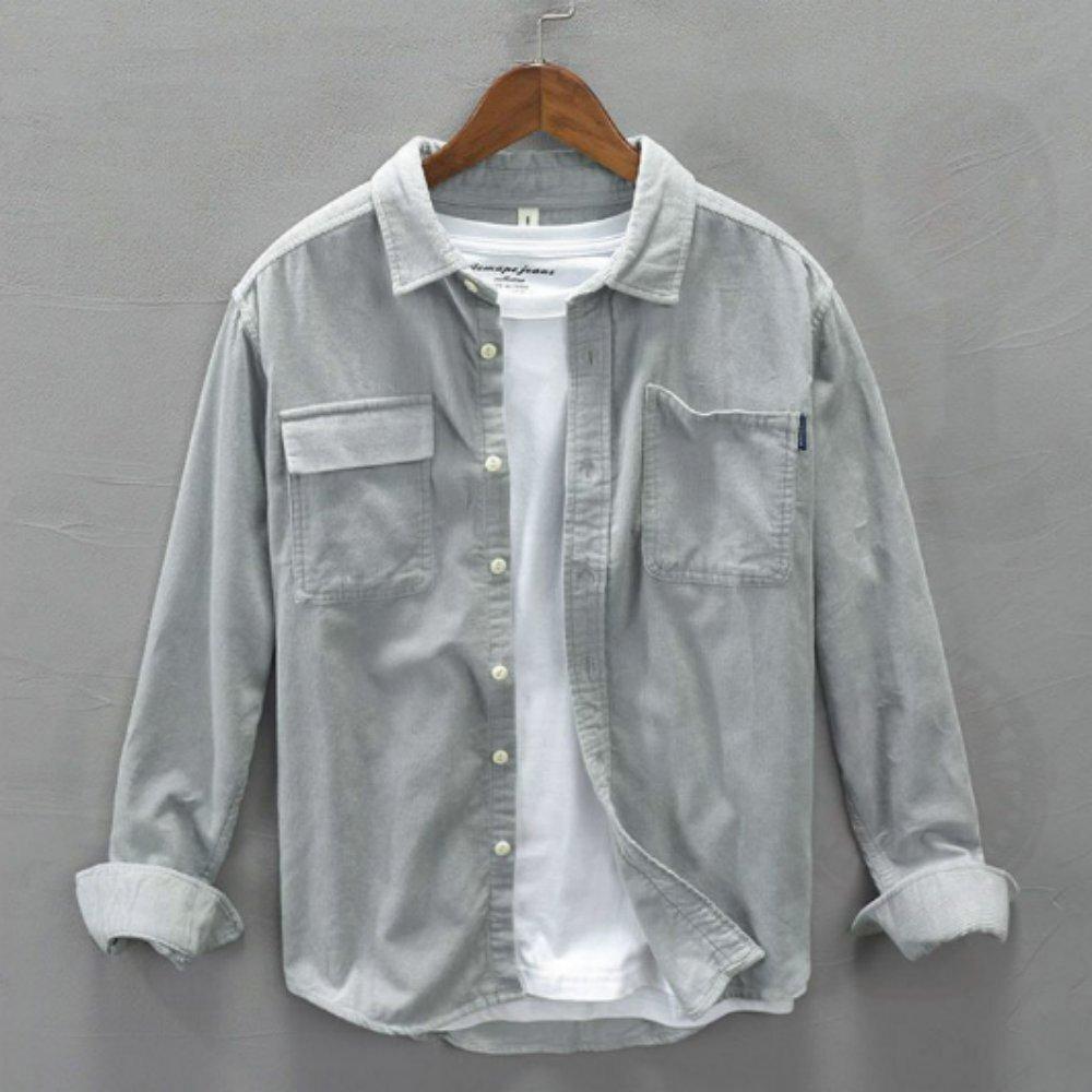 秋 コーデュロイシャツ メンズ コーデュロイ デイリー カジュアル デートルック