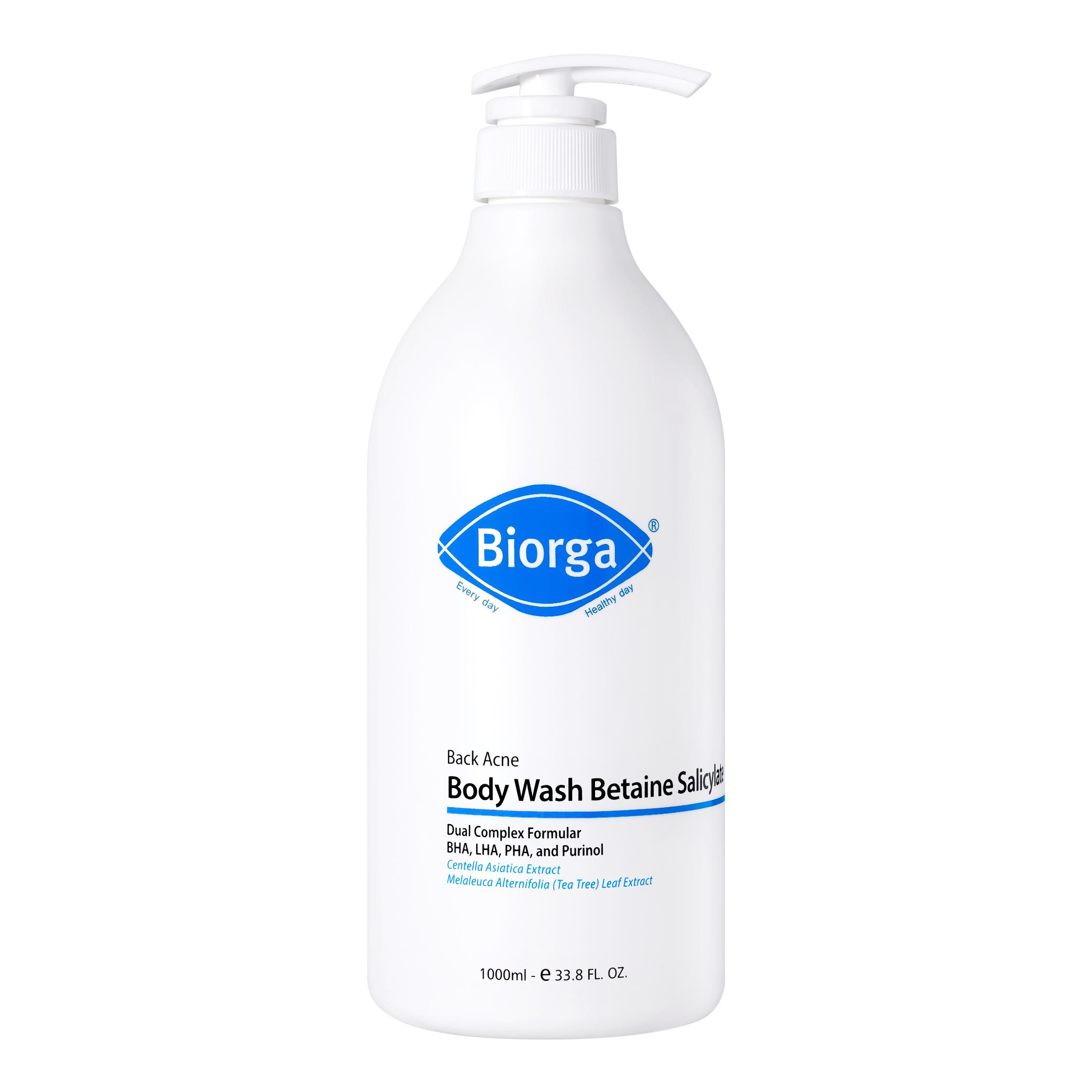 Bioga 背中ニキビ ボディウォッシュ ベタインサリチレート ハーブの香り, 1L, 1個