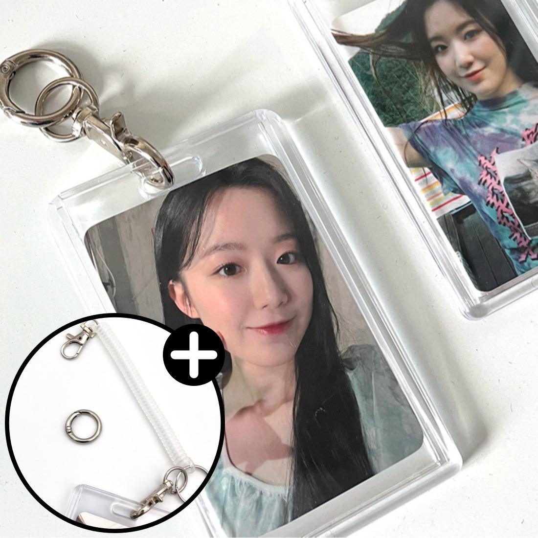 ポカ フォトカード ホルダー アクリル 透明ケース キーリング