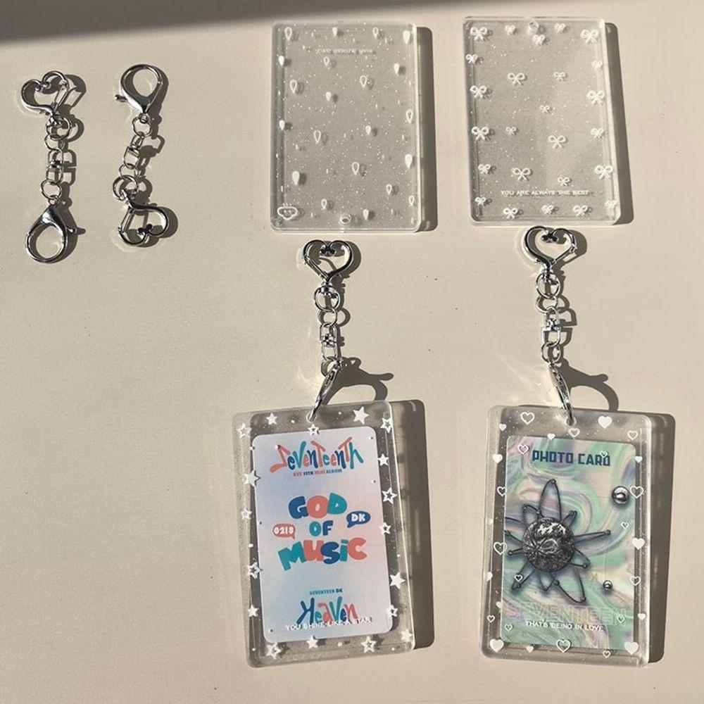 キーリング ポカホルダー ケース 保護カバー フォトカード 透明 保管