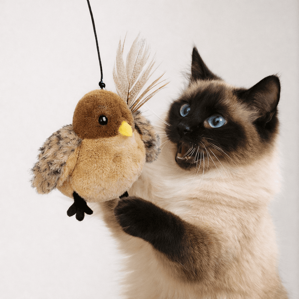 MAAH 猫用自動おもちゃ 動く鳥ロボット ハンティングバード キャットニップ入り