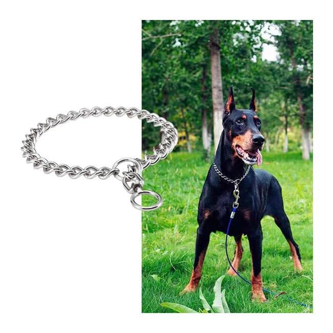 犬用リード チョークチェーン 愛犬用チェーンリード 散歩 4.0mmx60cm Y67731