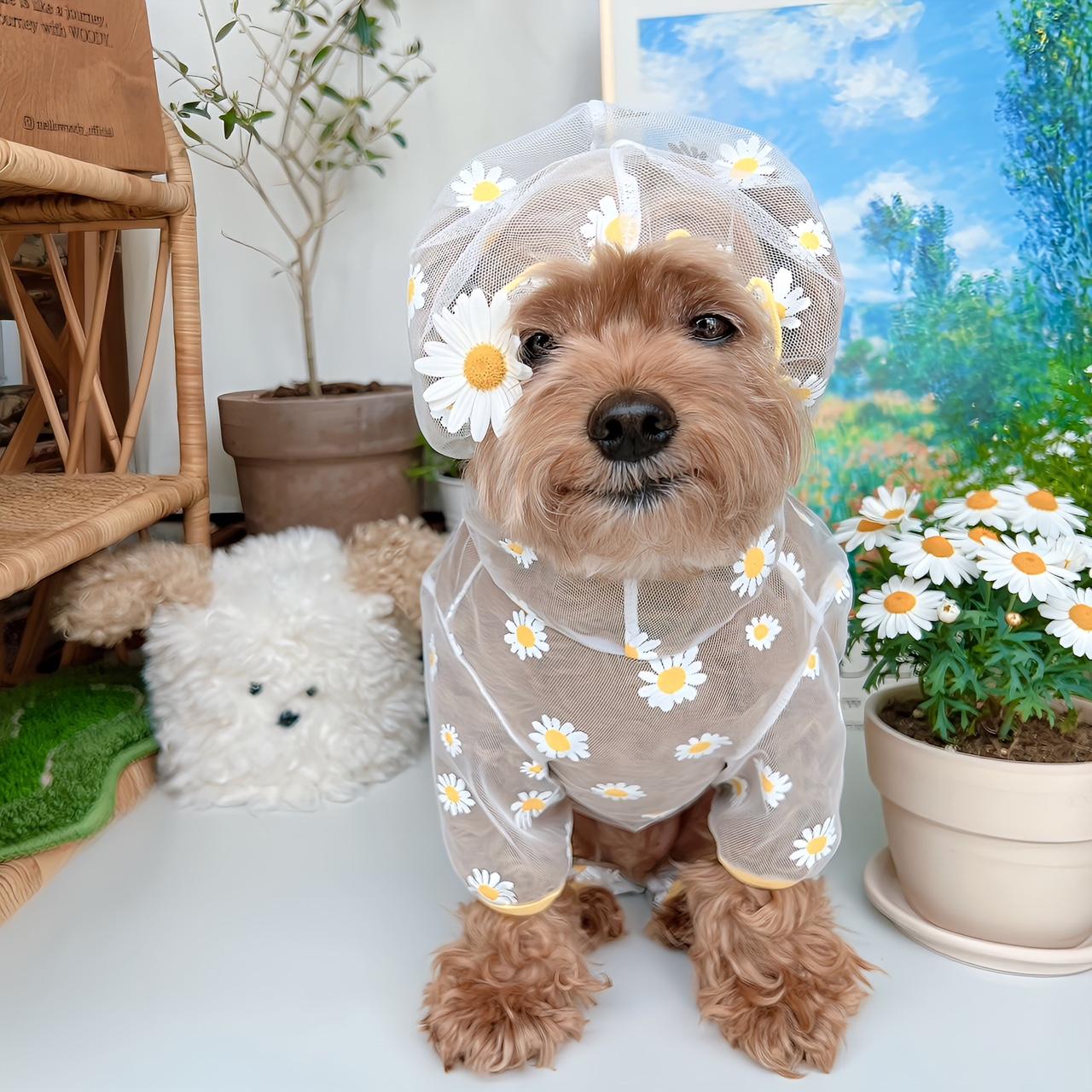 犬用 害虫防止 バグガード モスキートネット オールインワン デイジー イエロー S 愛犬用 防虫 夏服