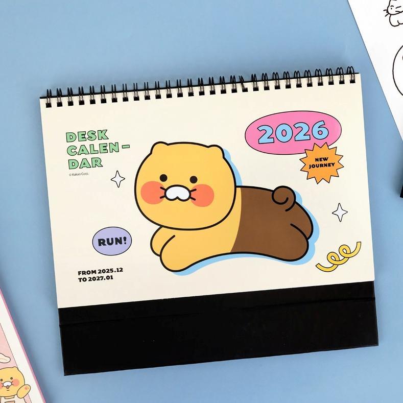 アイコンス カカオフレンズ チュンシギ 2026 ベーシック デスク カレンダー アイボリー, 1個