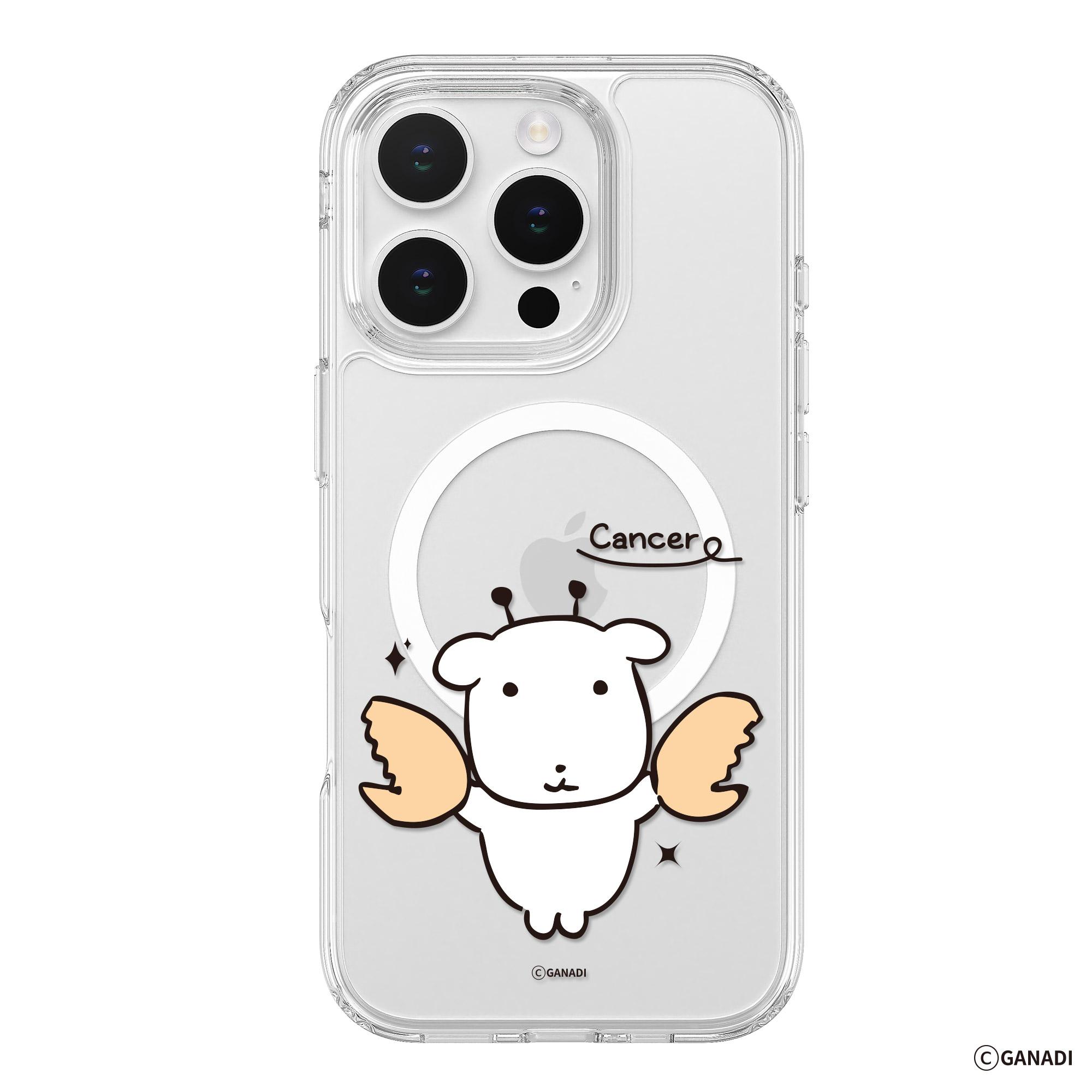GANADI iPhone 15 Pro Max PureShield MagSafe 星座デザイン クリアバンパーケース 蟹座