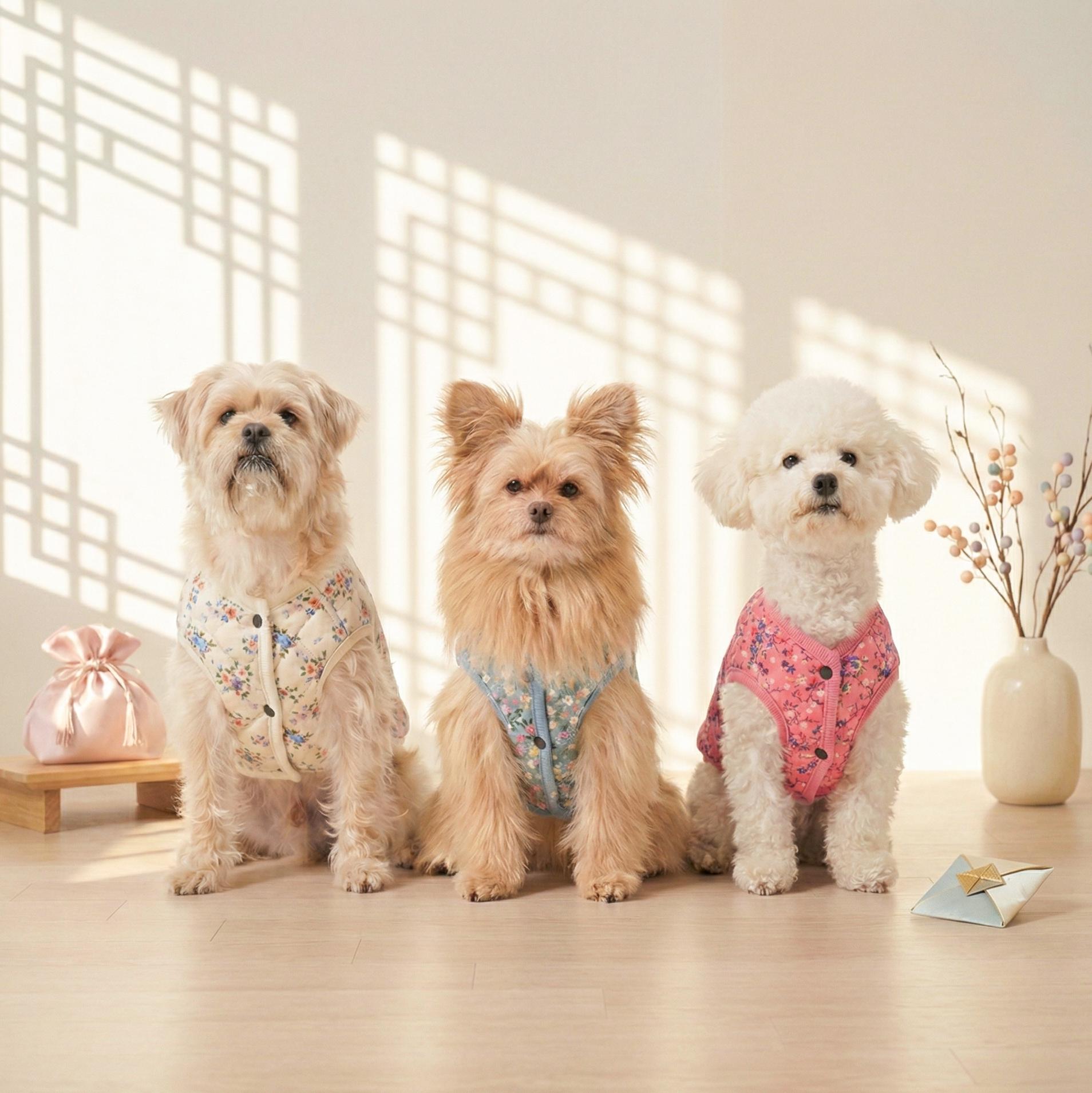 犬 猫 ベスト 大型犬 キムチ作り おばあさん キムチ作りベスト キルティング