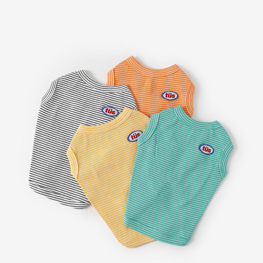 トゥーストゥース ストライプ 犬 タンクトップ デイリー 夏服