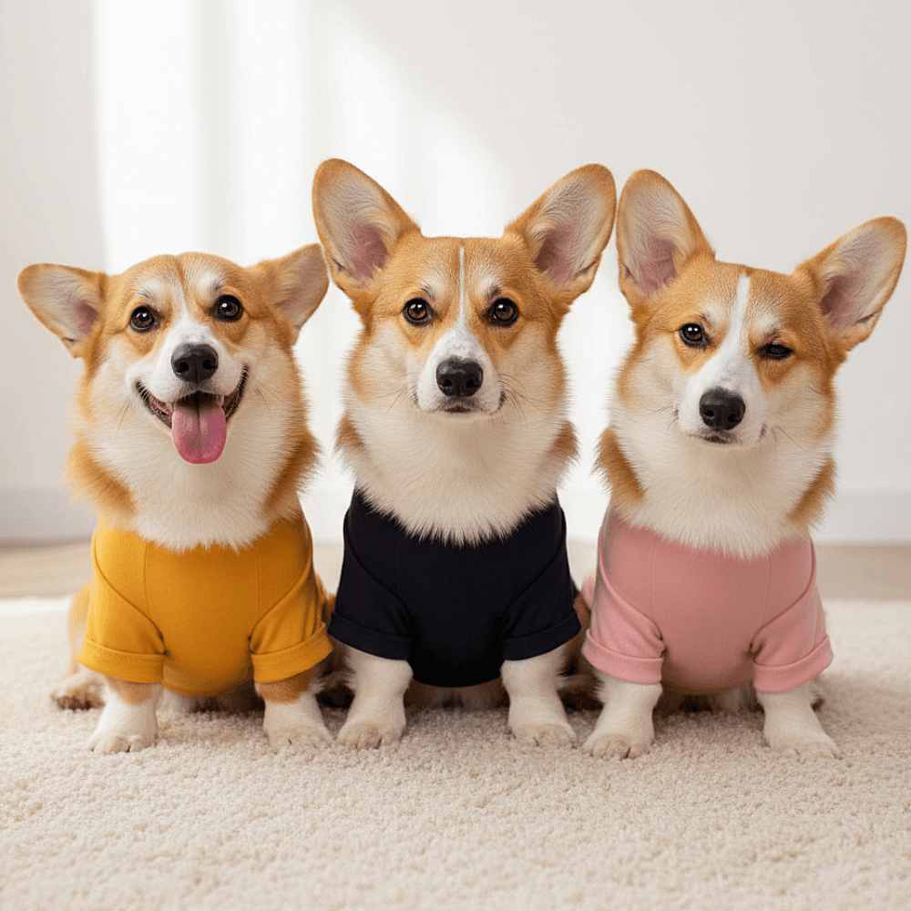 犬 春服 室内着 大型犬服 中型犬 コーギー服 basicS