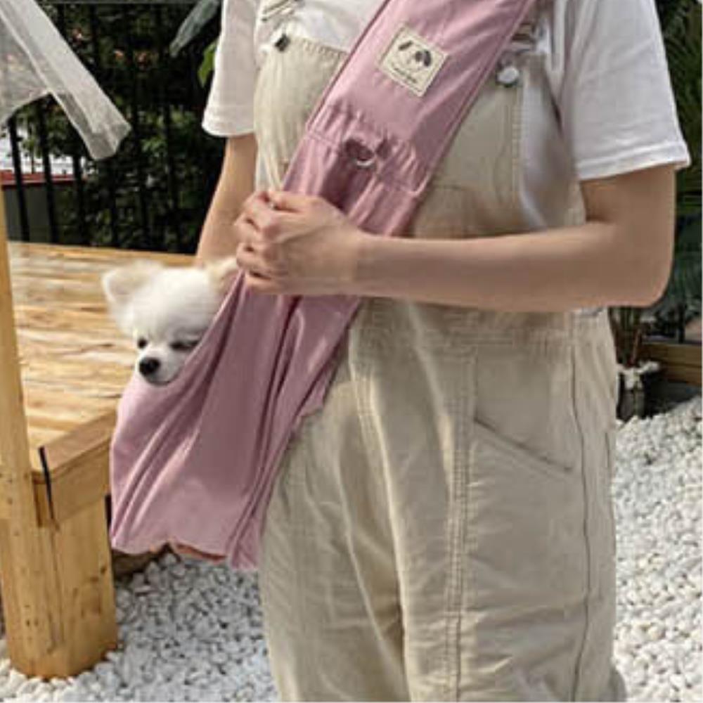 小型犬用軽量スリングキャリーバッグ カーキ マルチーズ プードル 小型犬用ペットキャリア シーズー チワワ