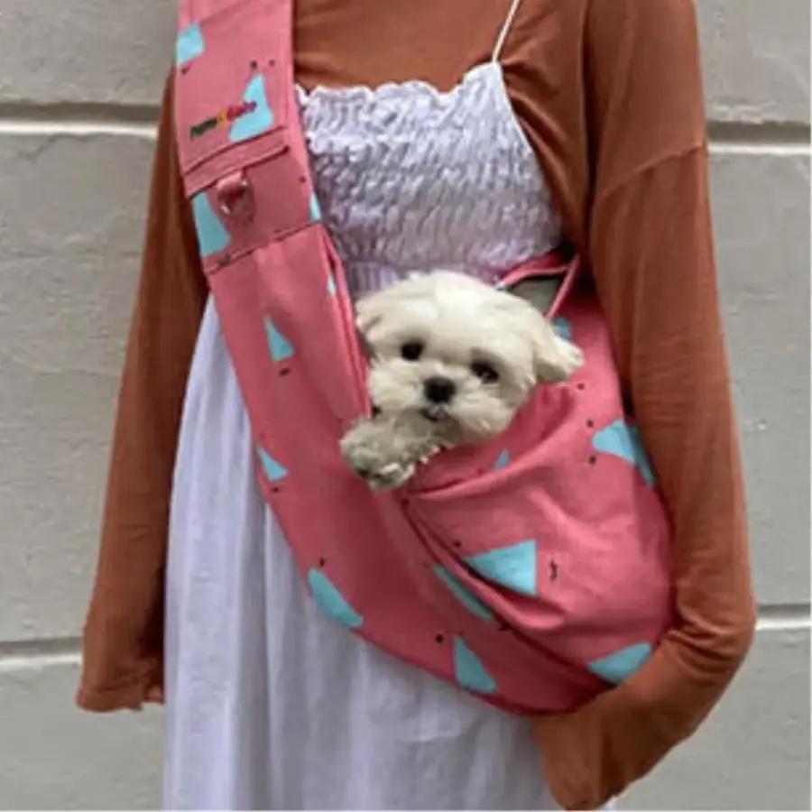 小型犬用お散歩バッグ 愛犬スリングバッグ チワワ ペットキャリー マルチーズ シーズー
