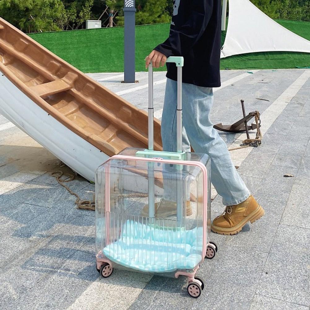 透明 ペットキャリー トラベルバッグ ペット用旅行バッグ