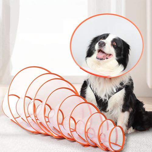 ラブペット 犬猫用 透明ネッカーカラー 動物病院 クッション 首保護カラー ベルクロタイプ