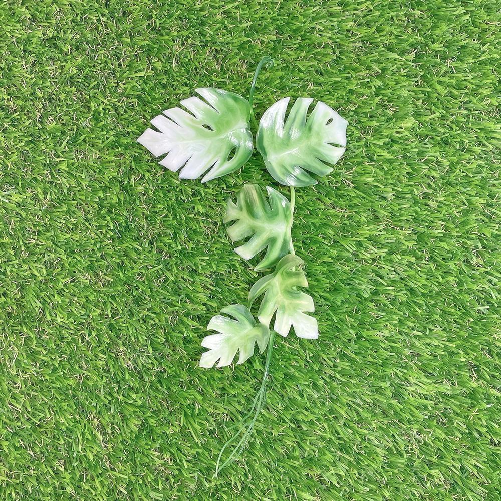 クレ トカゲ 人工植物 モンステラ つる プラスチック 隠れ家 クレステッドゲッコー トカゲ 用品