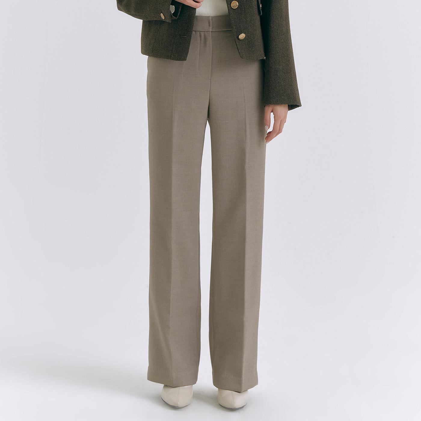 ROEM (ロエン) ロング ブーツカット 裏起毛 スラックス RMTWE4VR12