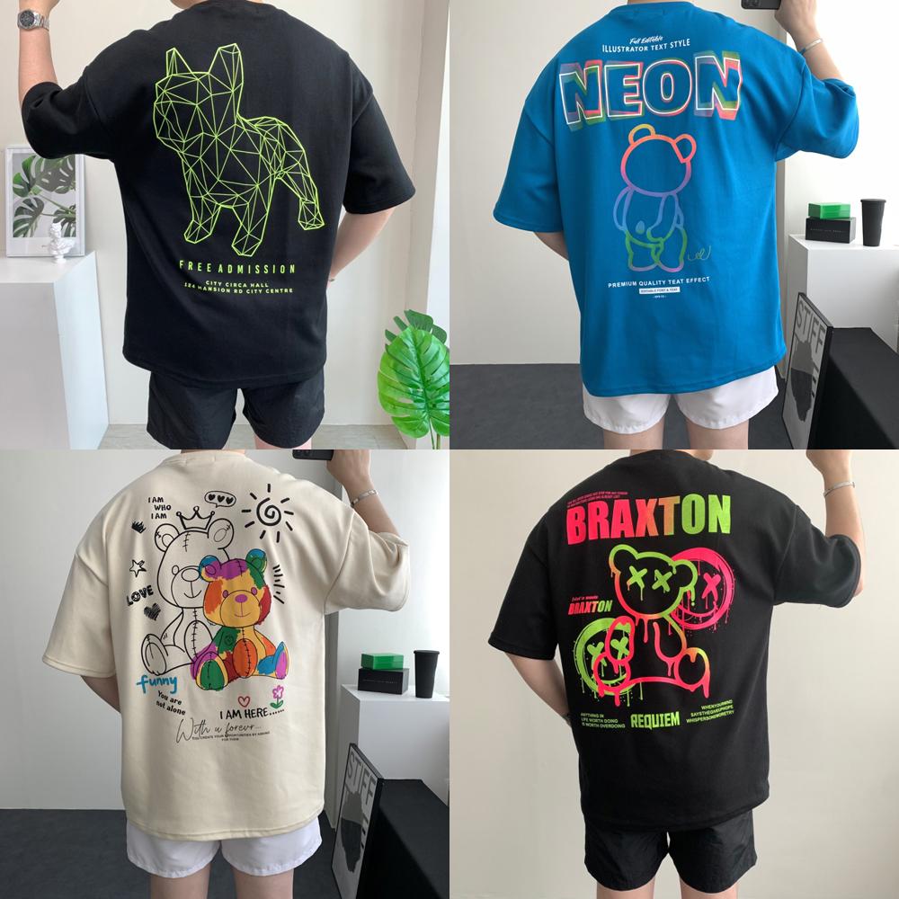 メンズ オーバーフィット 半袖 Tシャツ ビッグサイズ Tシャツ カップルTシャツ