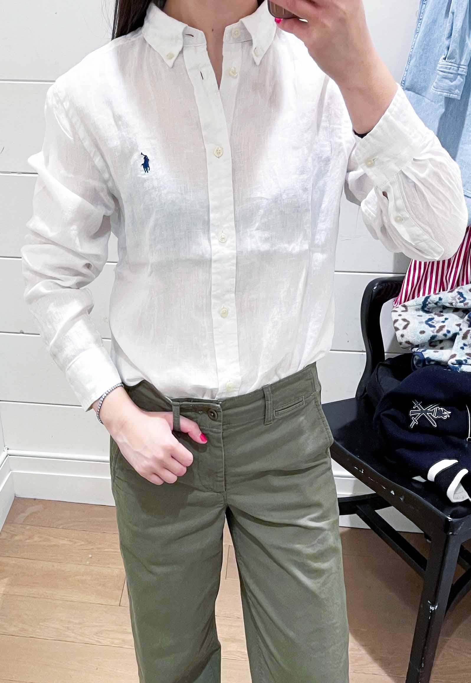 [アメリカアウトレット] Polo Ralph Lauren BOYS ベーシック リネン 長袖シャツ 男女兼用