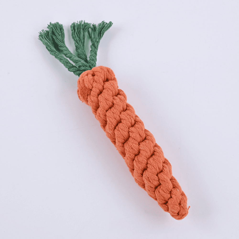 犬用 歯固めトイ 引っ張りっこトイ 犬用おもちゃ にんじん糸巻き