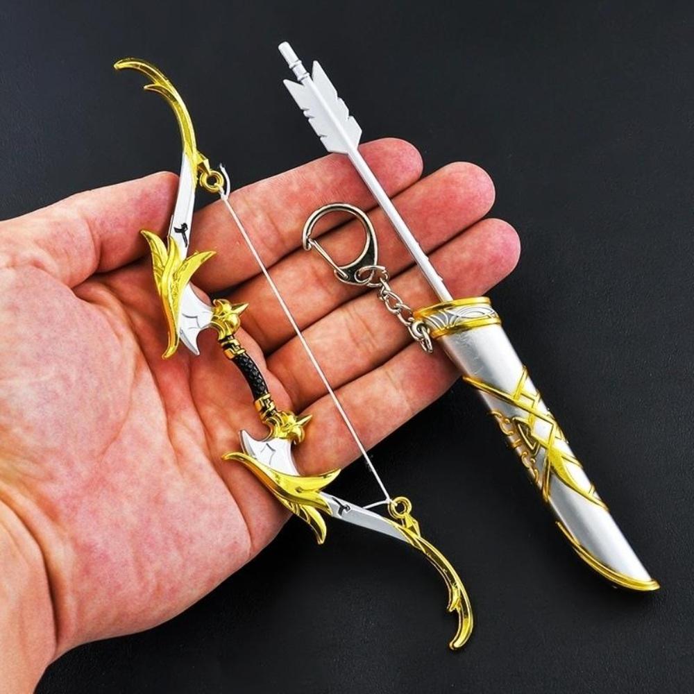 原神 子供用 金属武器 ミニチュア おもちゃ グッズ 弓 西風の弓 終焉の悲嘆 ゲーム モデル