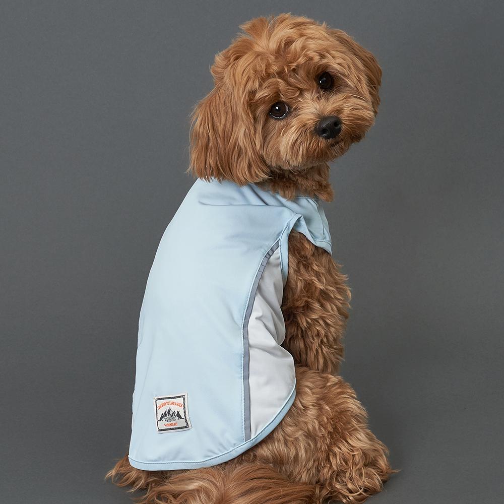 犬 夏服 ドッグウェア クールタンクトップ クールTシャツ クーリング 中型犬 大型犬 アイス Tシャツ ブルー 2XL