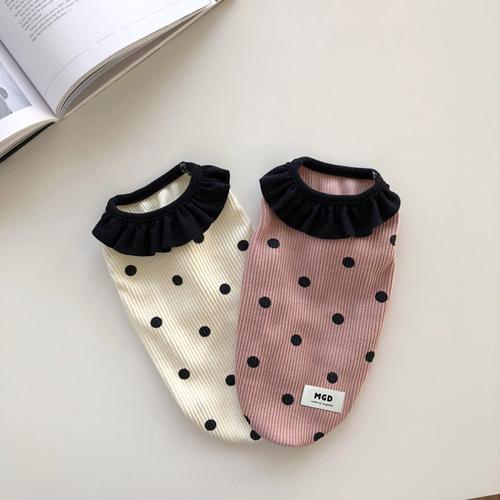 Mag-dog ドットフリル ノースリーブTシャツ 犬服