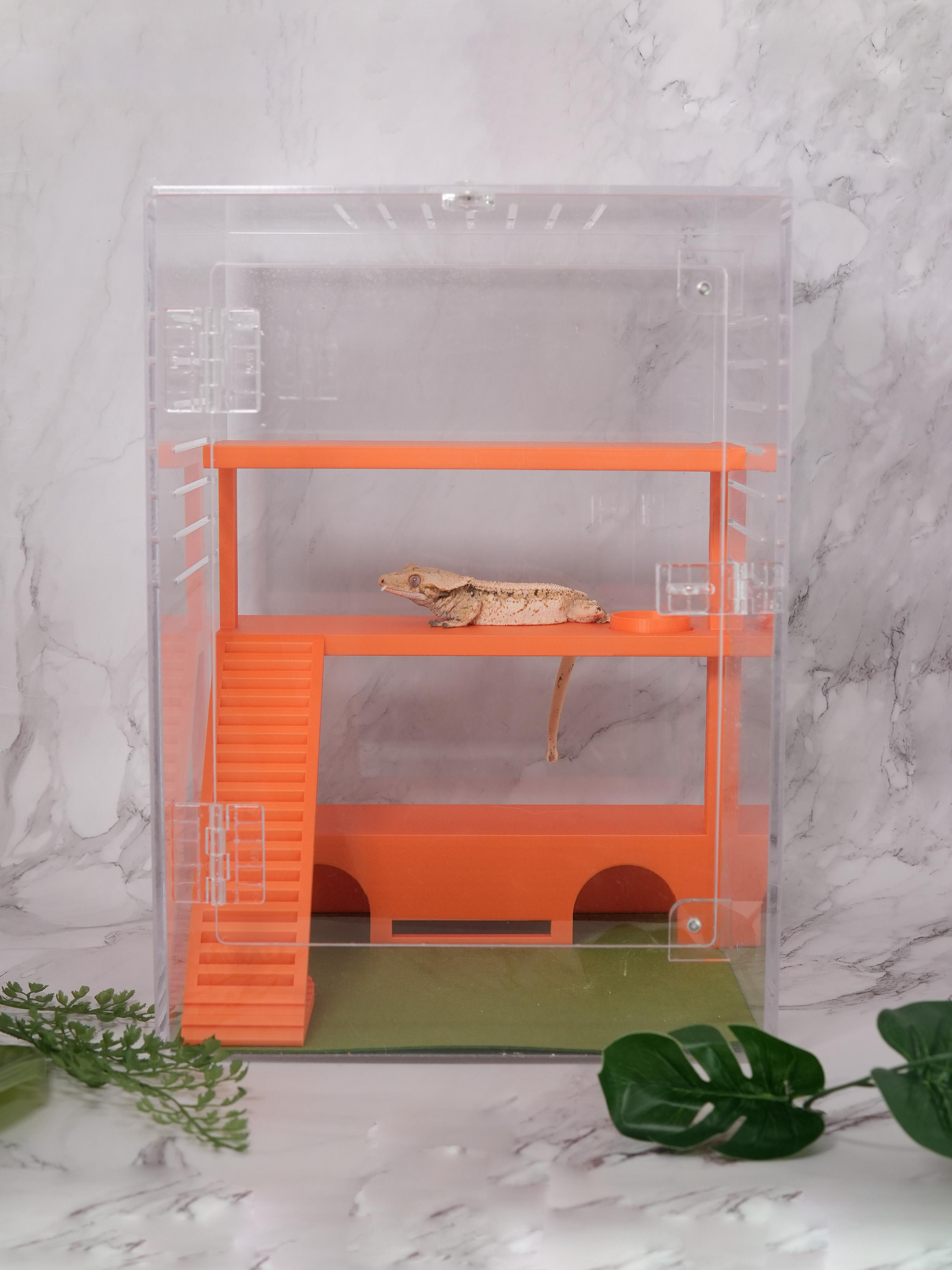 252535 アクリルケージ用フルハウス クレステッドゲッコー飼育ケージ クレシェルター 湿潤トカゲハウス バックアップ