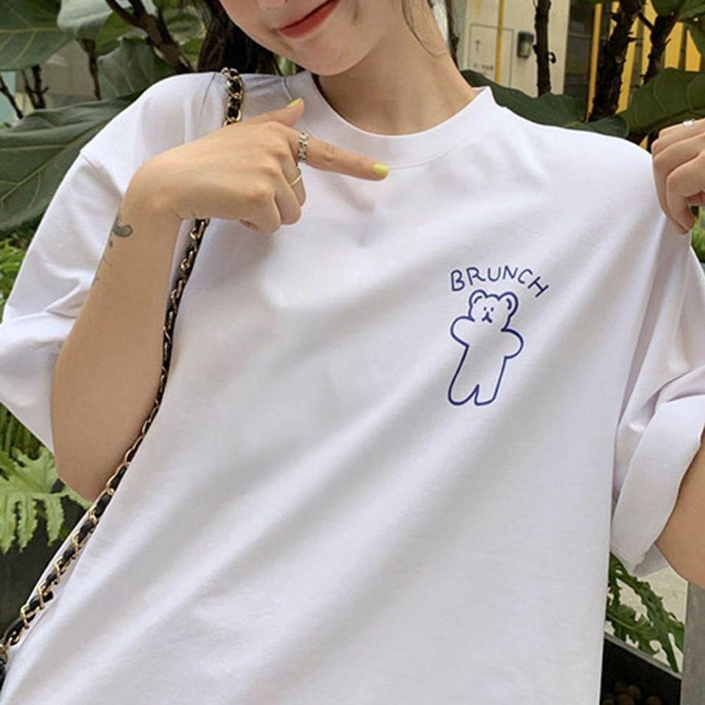 レディース ボクシー Tシャツ 半袖Tシャツ ベーシック 白T 夏 トップス 楽ちん 白T