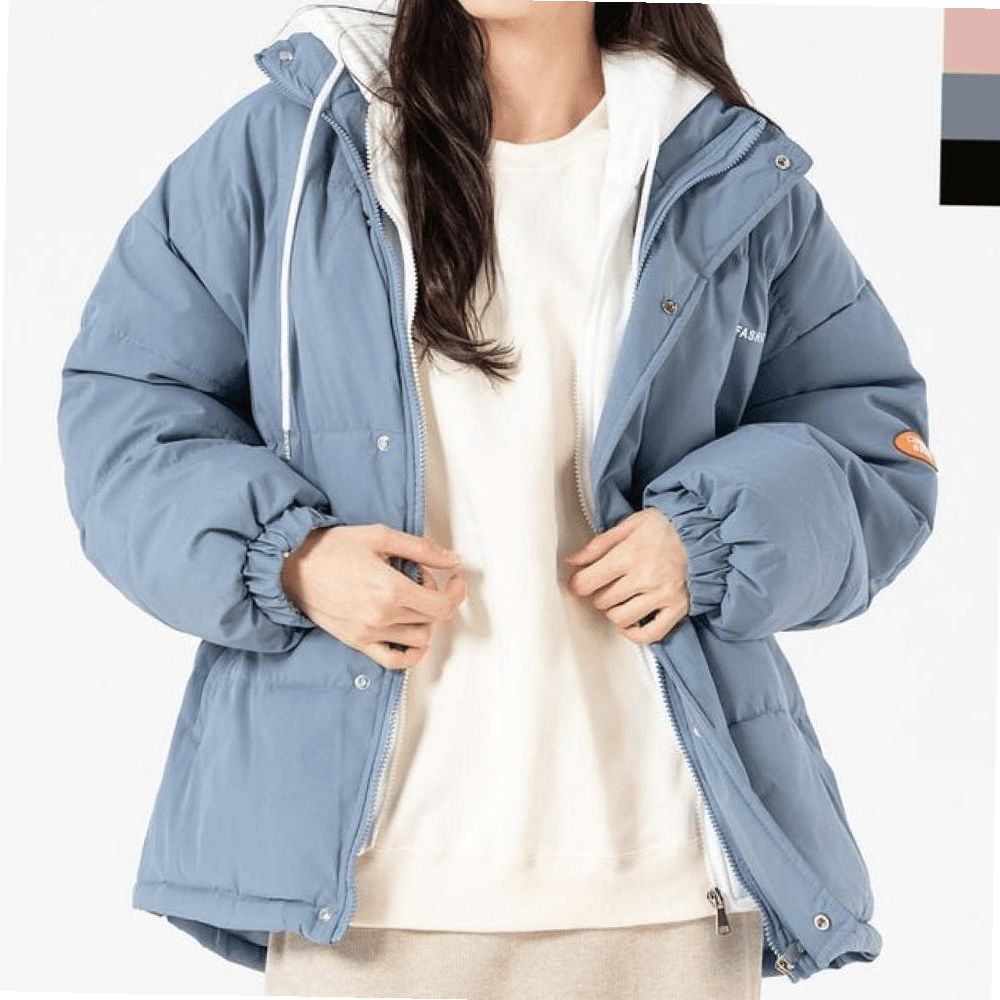 フードレイヤード レイヤード 8616 ハーフ レディーストップス フードレイヤード ハーフパディング フード レイヤード ジャンパー