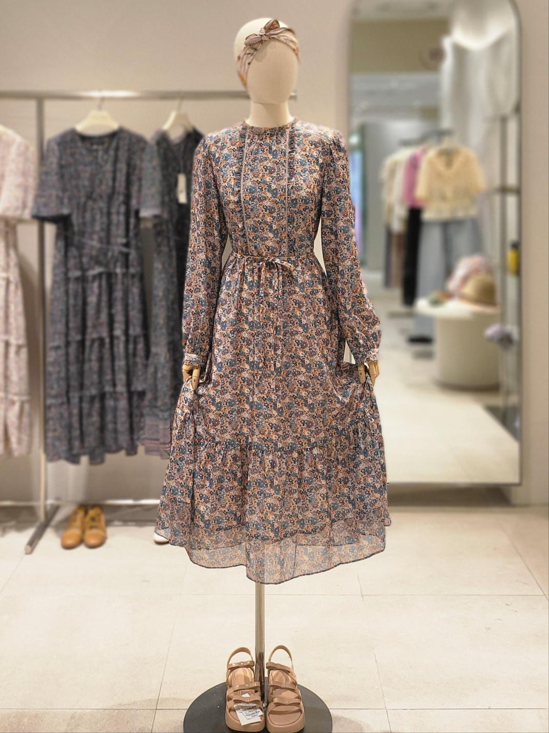 THURSDAY ISLAND フラワープリント ロングワンピース T246AOP535W