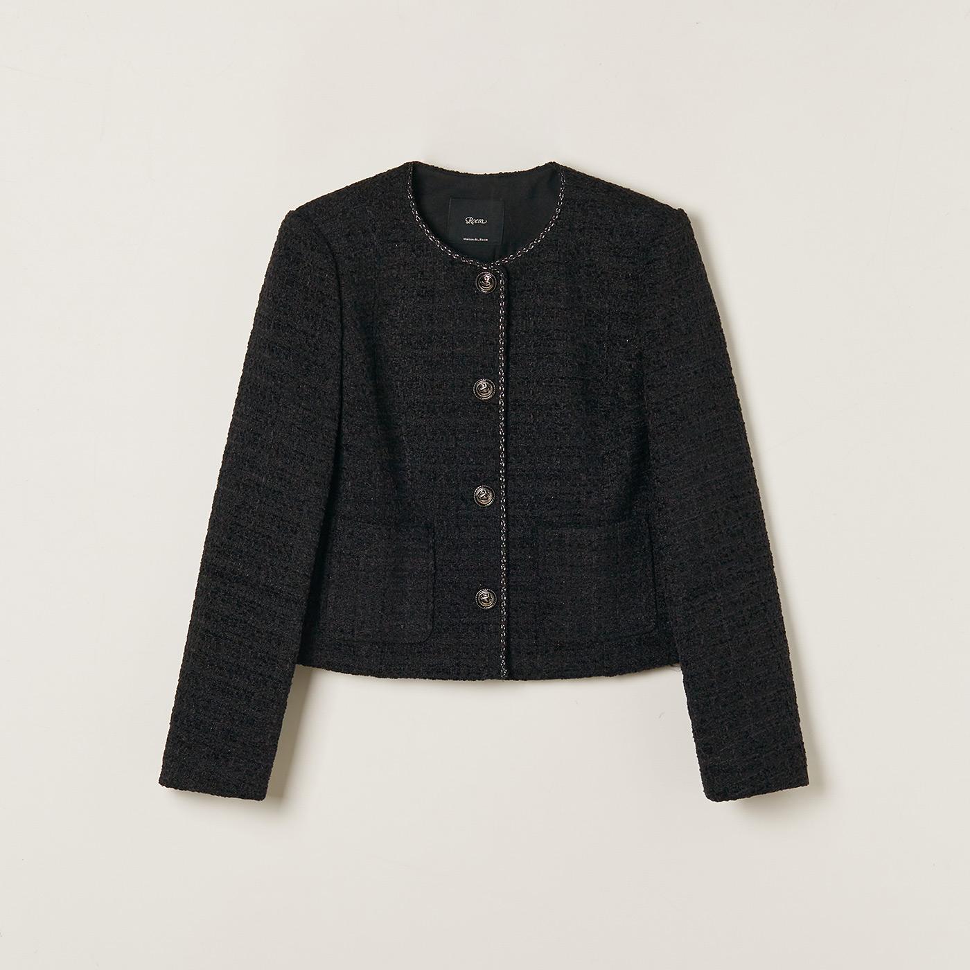 ROEM カラーレス ツイード ジャケット RMJKF11S51