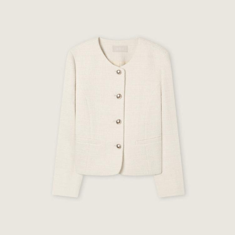 ROEM All Day ジャケット カラーレス ツイード ジャケット RMJKG23S99