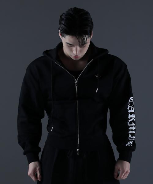 [카미드] 카미드 レタリング グローリー クロップ 2WAY フーディーZIP UP f