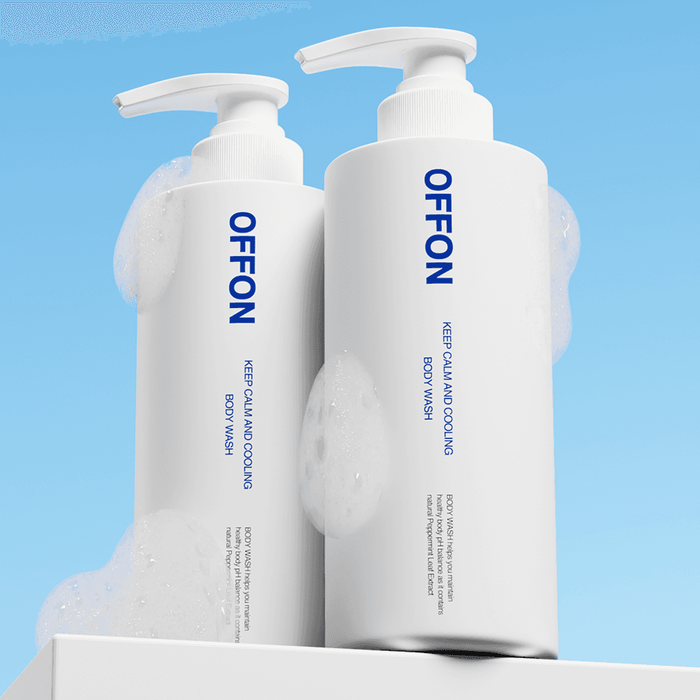 オフオン 背中ニキビ パフューム ボディウォッシュ 2個入りセット 天然 保湿 長持ち ヴィーガン 男女 背中ニキビ 胸ニキビ クレンザー