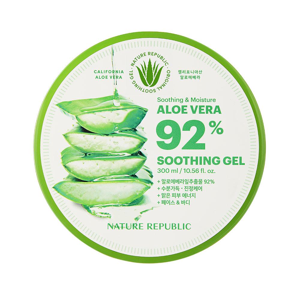 Nature Republic スーディング&モイスチャー アロエベラ 92% スーディングジェル 300ml, 3個