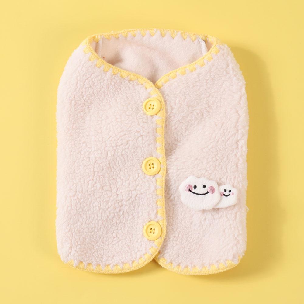 犬用フリース ベスト ボア調 犬服 フリース 中型犬用 フリース デイリー アイボリー s