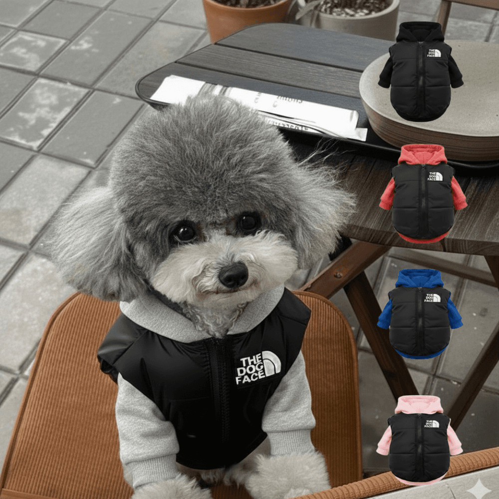 犬服 ドッグフェイス xs 犬用 グースダウン ダウンベスト ペット服 ペアルック
