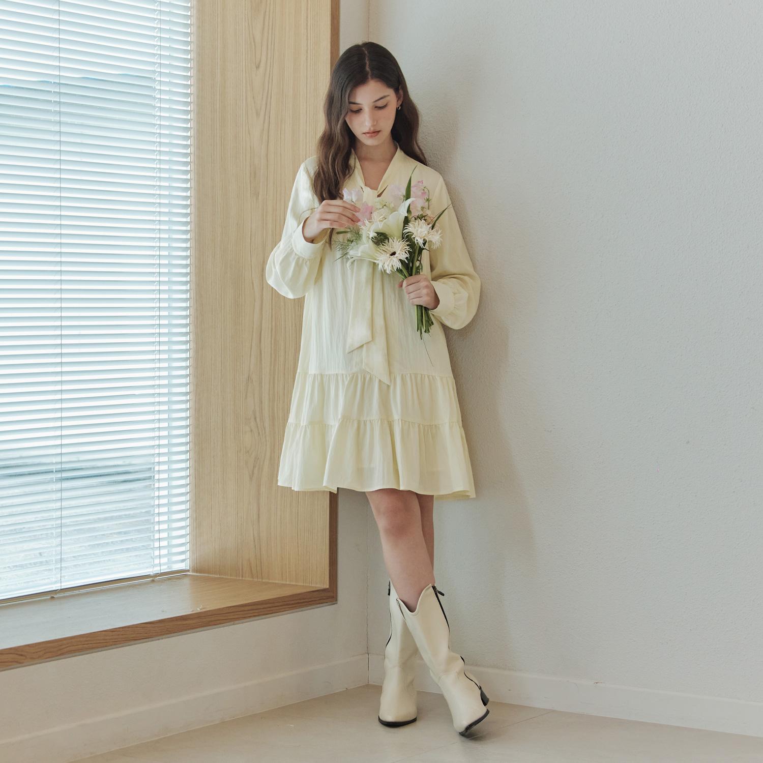 ZERO STREET 2カラー タイ シャーリング ワンピース