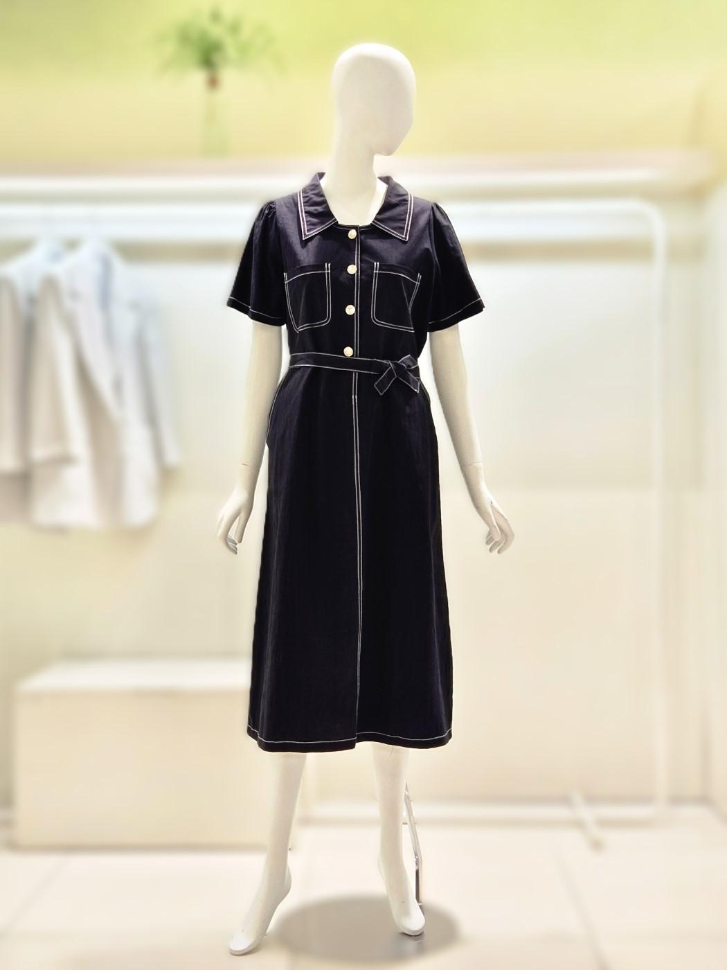 OLIVE DES OLIVE ベルテッド デニム ワンピース YW5MO145