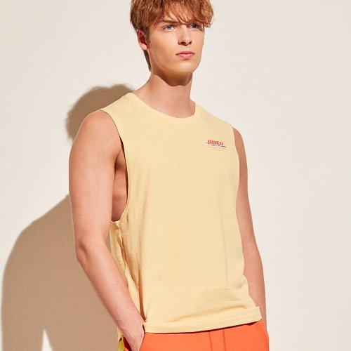 [아르고] ウェーブ メンズ タンクトップ ノースリーブ Tシャツ イエロー MTS131YE