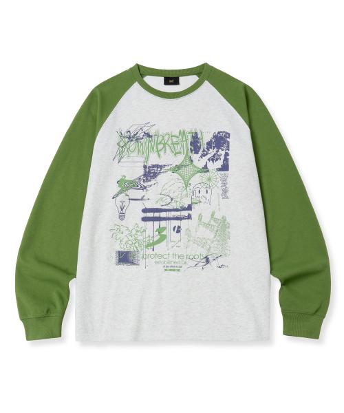 [브라운브레스] ROOTS RAGLAN LONGSLEEVE - ASH BKSMLT004AS