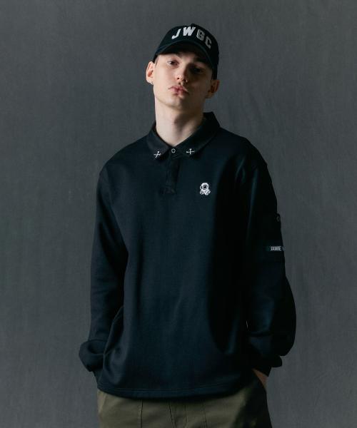 [제이미웨스트] 스쿼드 포인트 カラ Tシャツ (블랙) JUC-TS911BK1