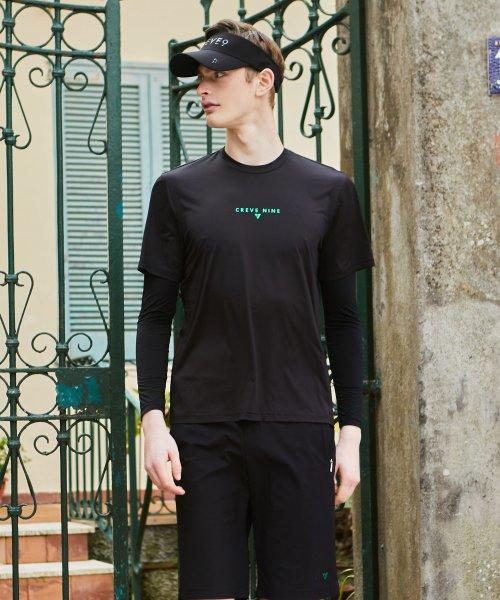[크리브나인] 冷感 レイヤード Tシャツ ラウンドBK CBCSSTS551BK