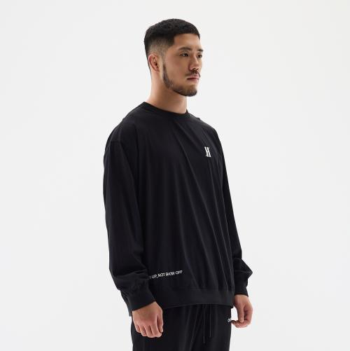 [오버셔] スポーツ エアー ウォームアップ トップス スウェット (ブラック) ASDF