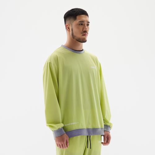 [오버셔] スポーツ エアー ウォームアップ トップス スウェット (ヴィンテージ ライム) ASDF