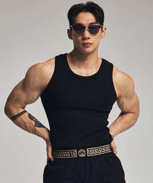 [아스트로브] 브러시드 베놈 머슬 나시 블랙 AS25FW1SL5