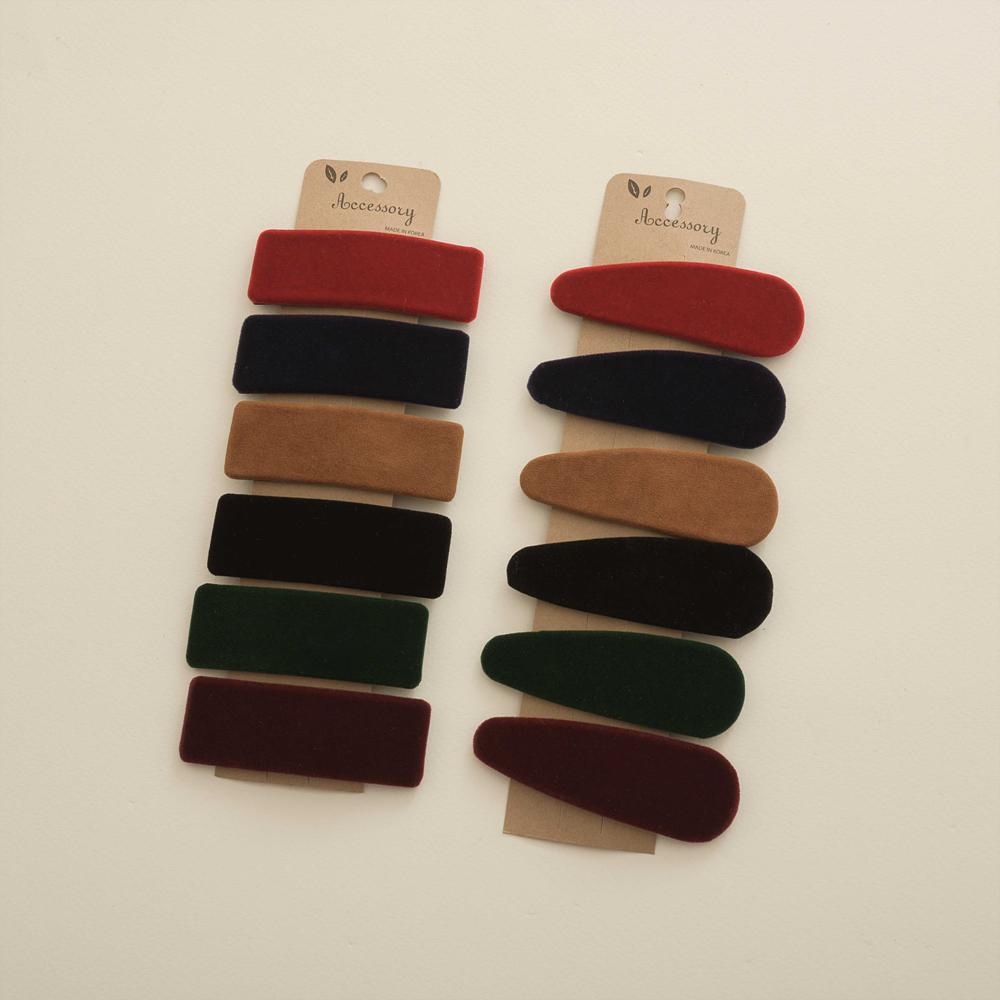 スエード ベルベット スナップボタン 前髪 サイド髪用 大きめスナップピン