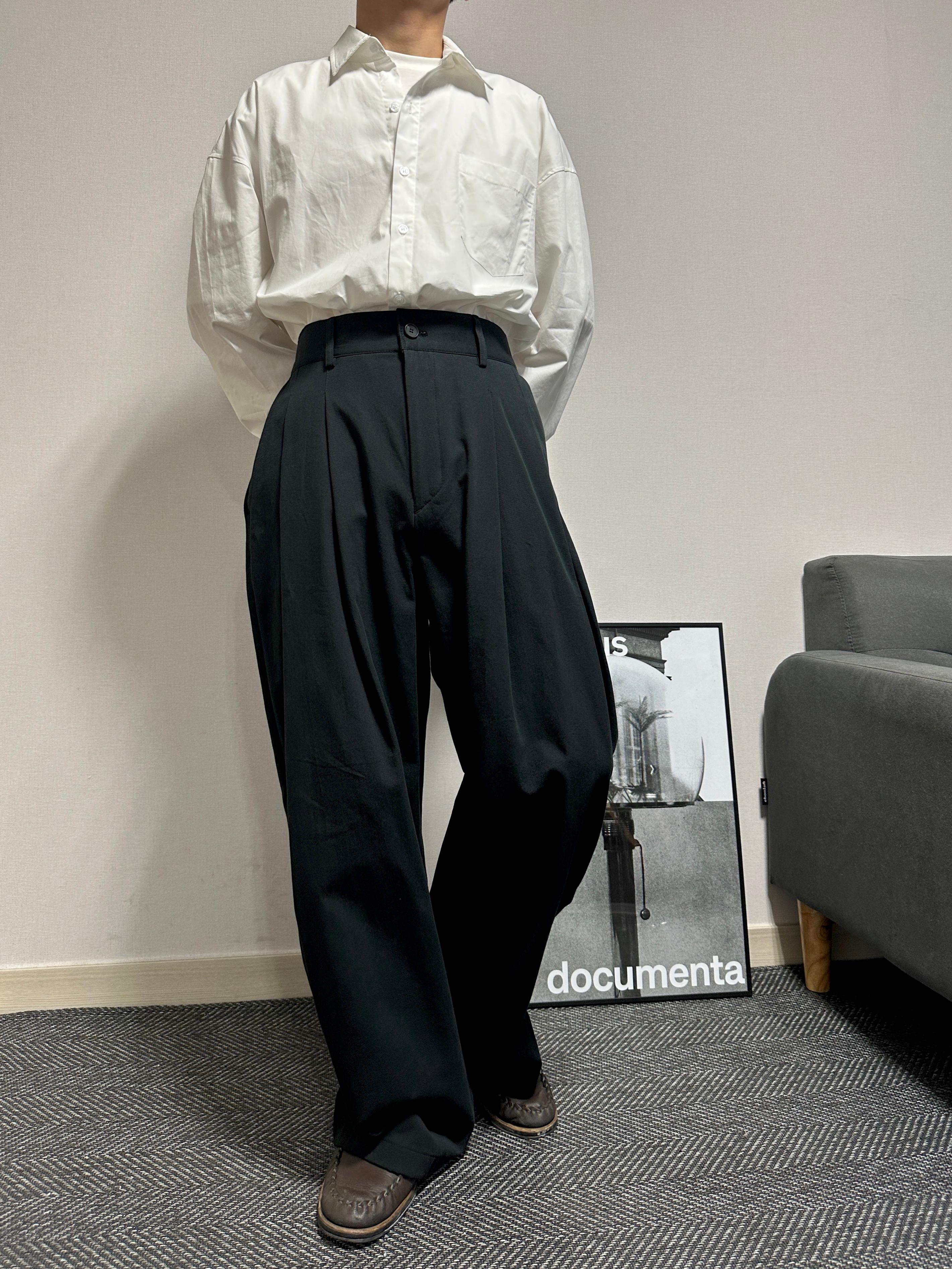 メンズチノパンツ 男性用コットンパンツ メンズワイドパンツ