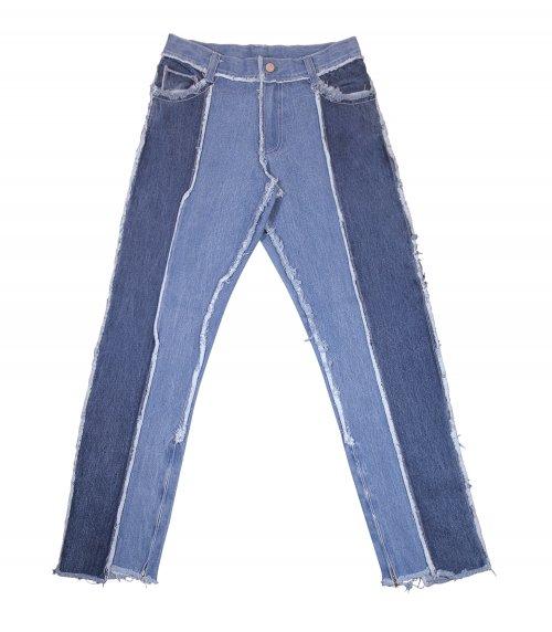 [Vibrate] HUNDRED PIECE PATCHWORK DENIM PANTS MJ03ボトムス